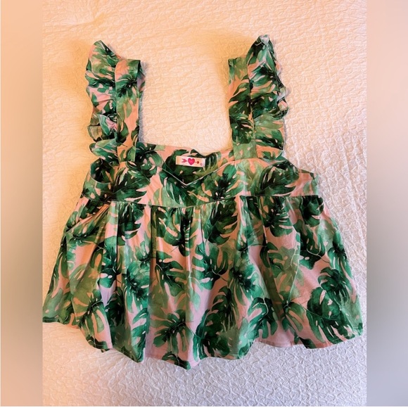 Buddy Love Swing Ruffle Top Palm Pattern - Picture 2 of 5